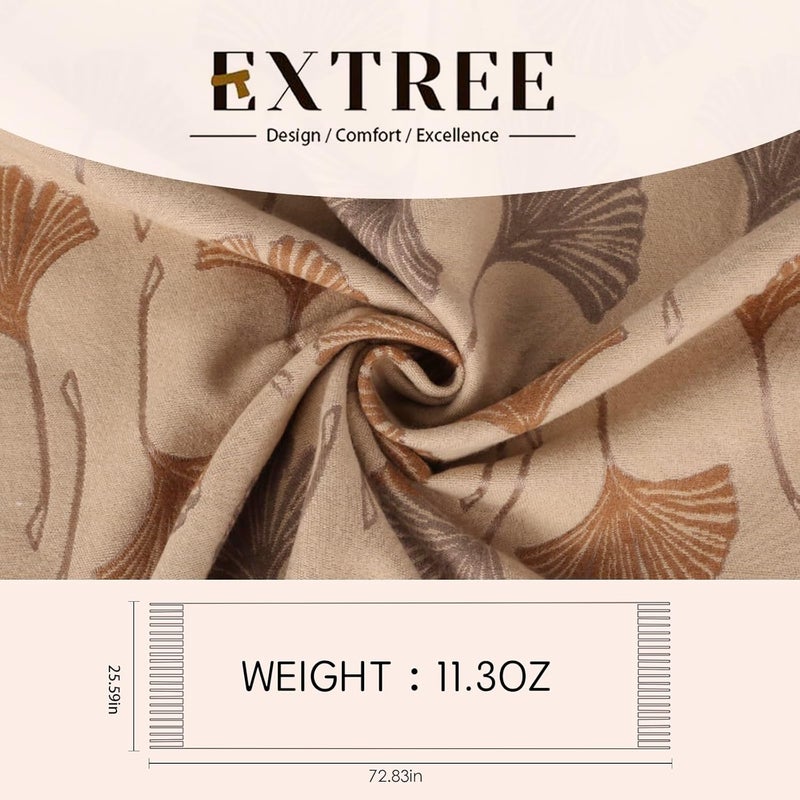 EXTREE Scarfs for Women Pashmina Silky Shawl Wrap for Evening Dressing Blanket Open Front Poncho Cape - Image 2
